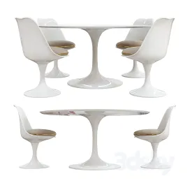 Saarinen tulip table chairs